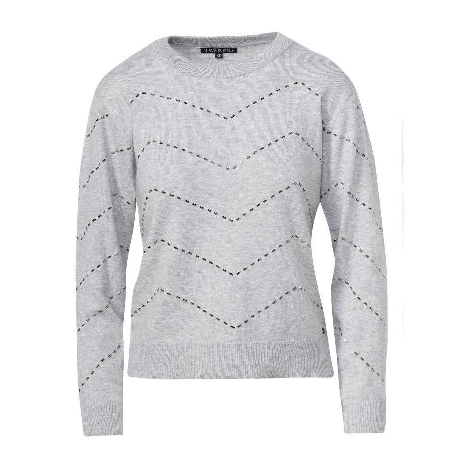 KOROSHI KOROSHI Trui grijs / zwart -