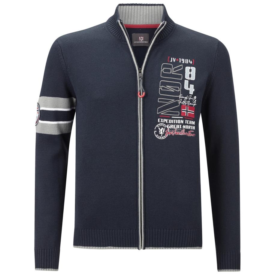 jan vanderstorm Jan Vanderstorm Gebreid vest Roluf donkerblauw -