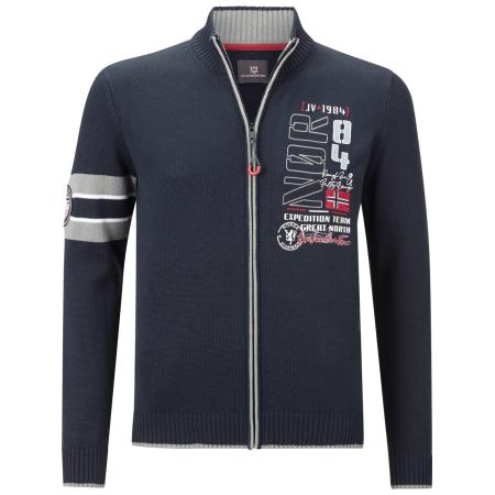 jan vanderstorm Jan Vanderstorm Gebreid vest Roluf donkerblauw