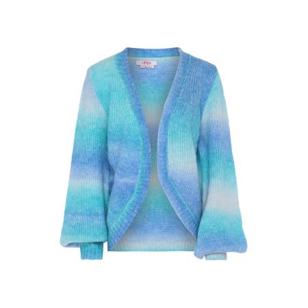 MYMO MYMO Gebreid vest blauw / turquoise / wit