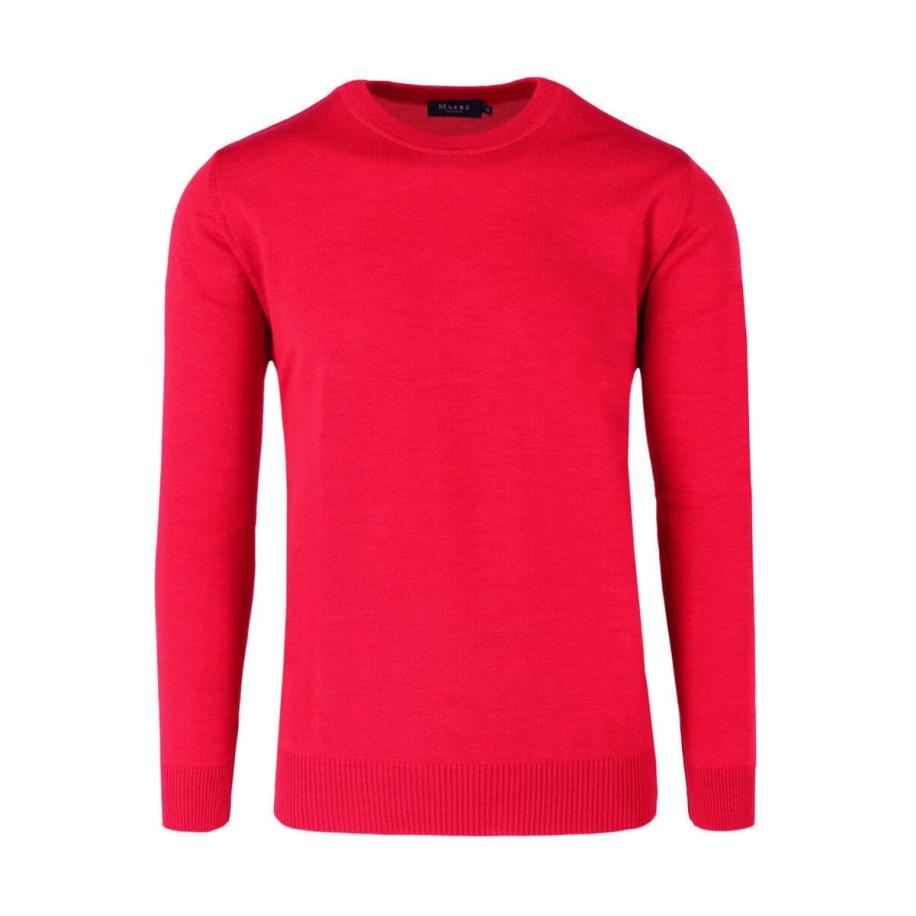 MAERZ Superwash Trui ronde hals, Effen Multicolor