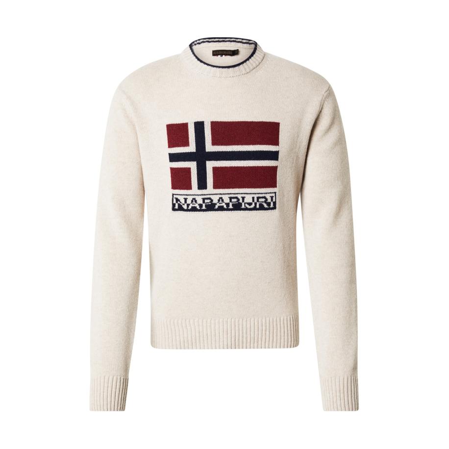 Napapijri NAPAPIJRI Trui D-SILVRETTA taupe / navy / donkerrood -