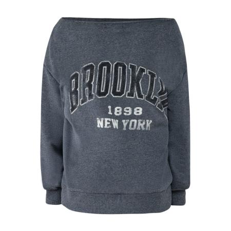 No Matter What No Matter What Sweatshirt zwart / zwart gemêleerd / wit