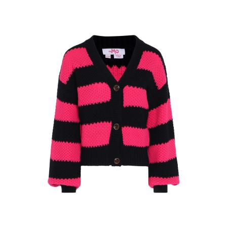 MYMO MYMO Gebreid vest pink / zwart