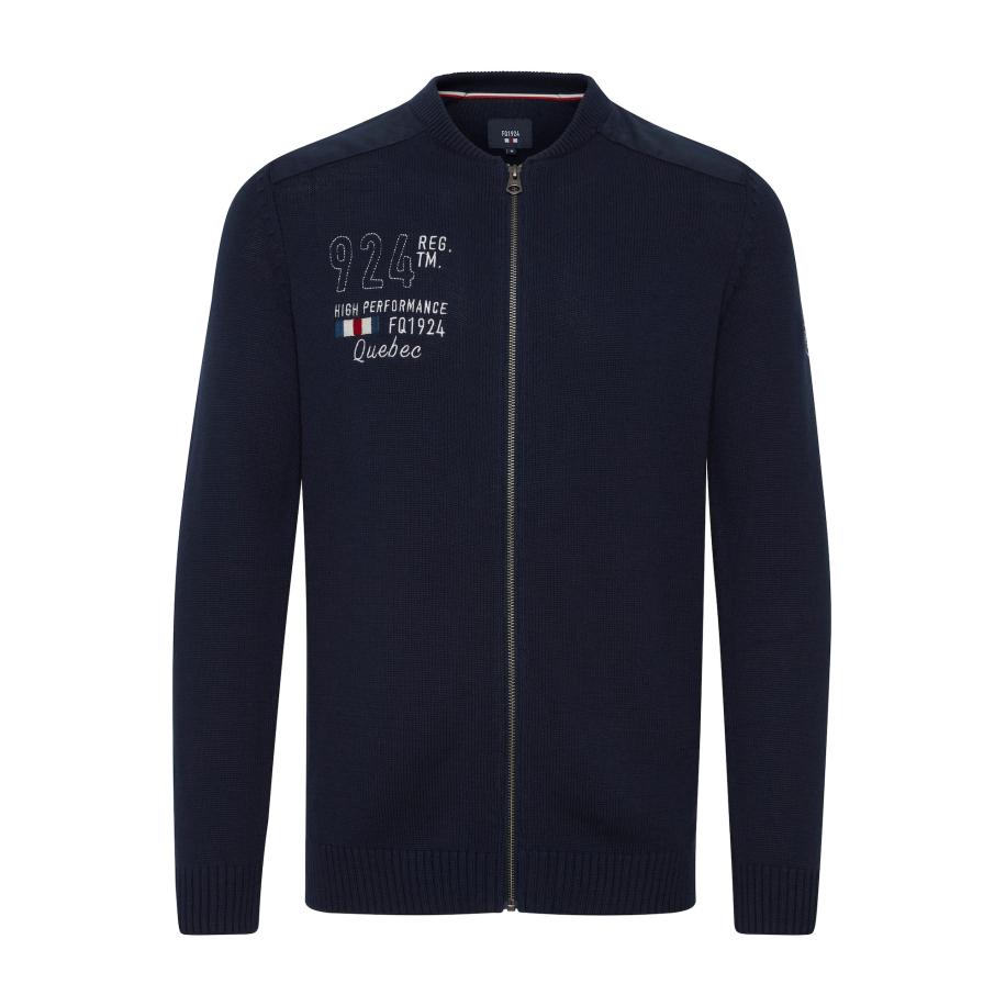 FQ1924 FQ1924 Gebreid vest Erland navy / wit -