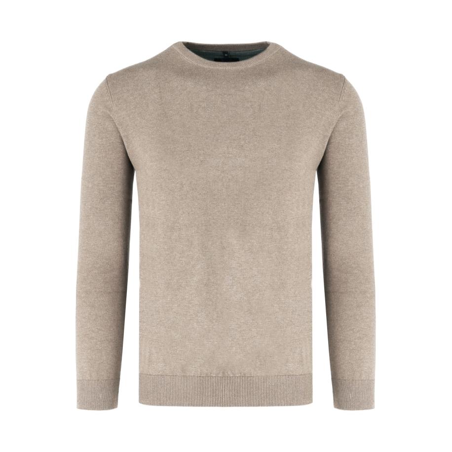 Marvelis Casual Trui ronde hals natuurlijk, Effen Bruin