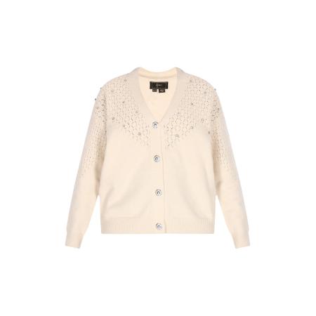 Faina faina Gebreid vest wolwit