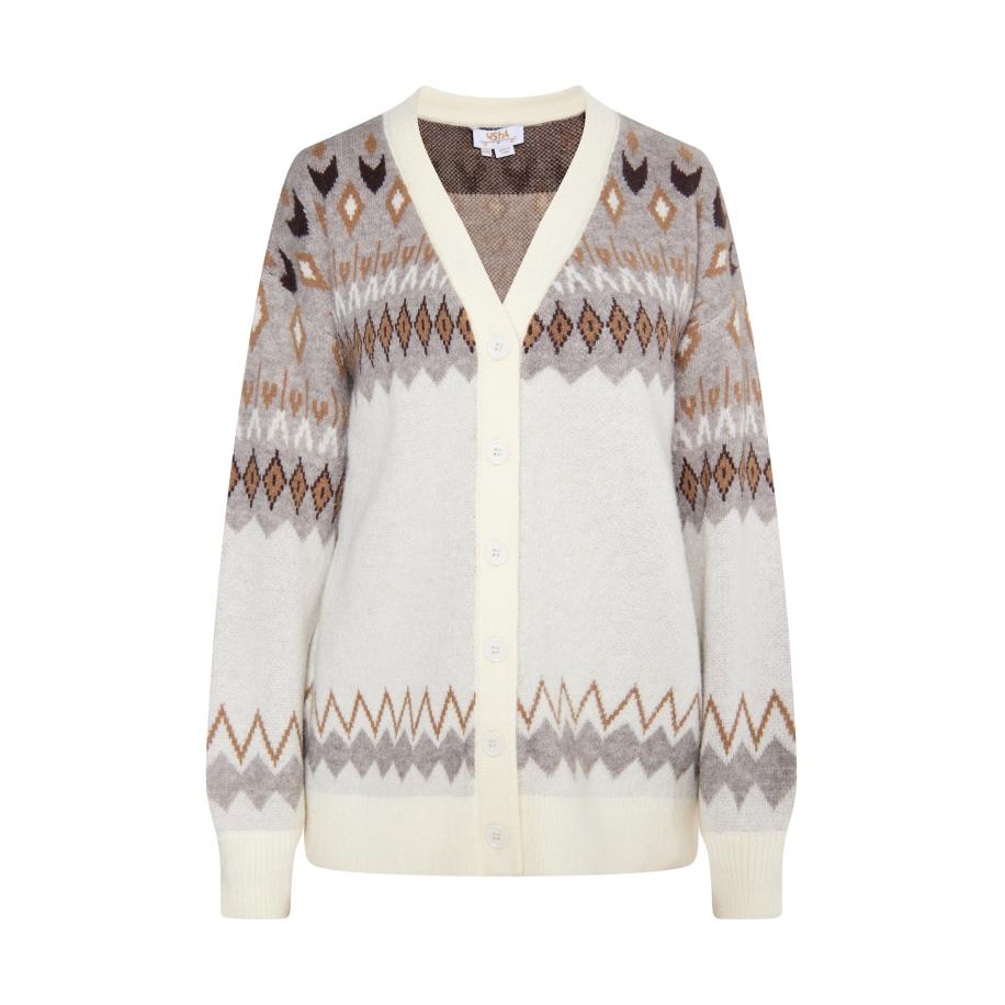 Usha usha FESTIVAL Gebreid vest beige / bruin / zwart -