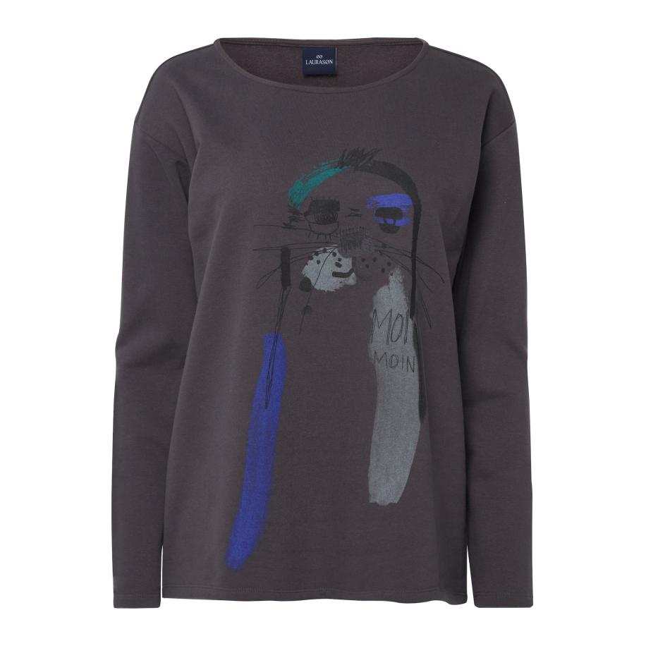 LAURASØN LAURASØN Sweatshirt blauw / grijs / donkergrijs -