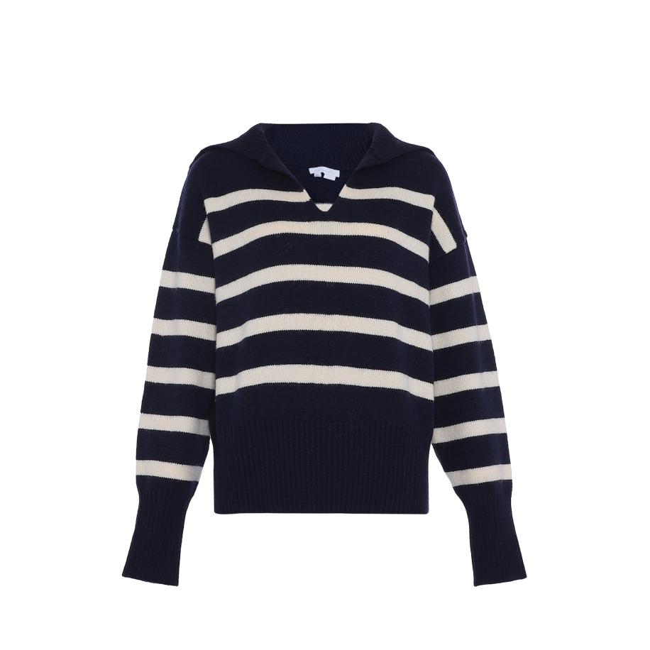 BLONDA BLONDA Trui marine / wit -