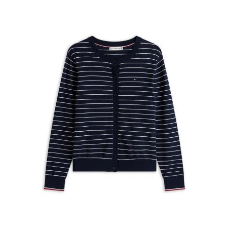 Tommy Hilfiger TOMMY HILFIGER Gebreid vest donkerblauw / wit