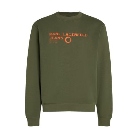 KARL LAGERFELD JEANS Sweatshirt donkergroen / oranje