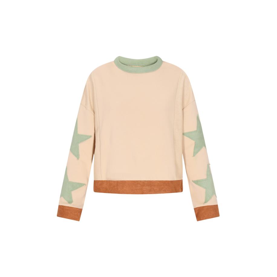 ebeeza ebeeza Sweatshirt Comfortable beige / bruin / pastelgroen -