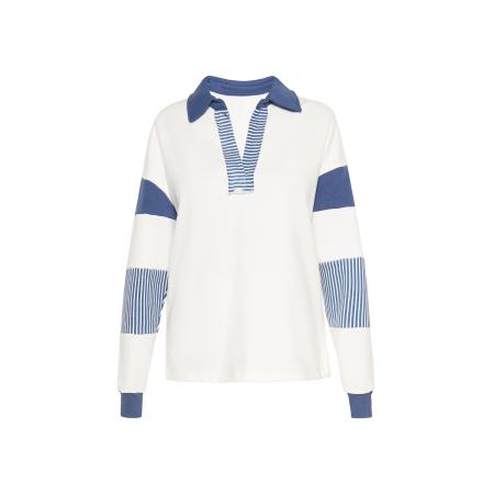 SANIKA SANIKA Sweatshirt blauw / wit