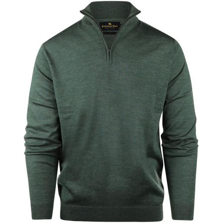 Steppin' Out Half Zip Trui Merinowol Sage Groen