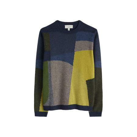 Seasalt Cornwall Seasalt Cornwall Trui Carn Gloose navy / donkerblauw / geel / grijs / groen