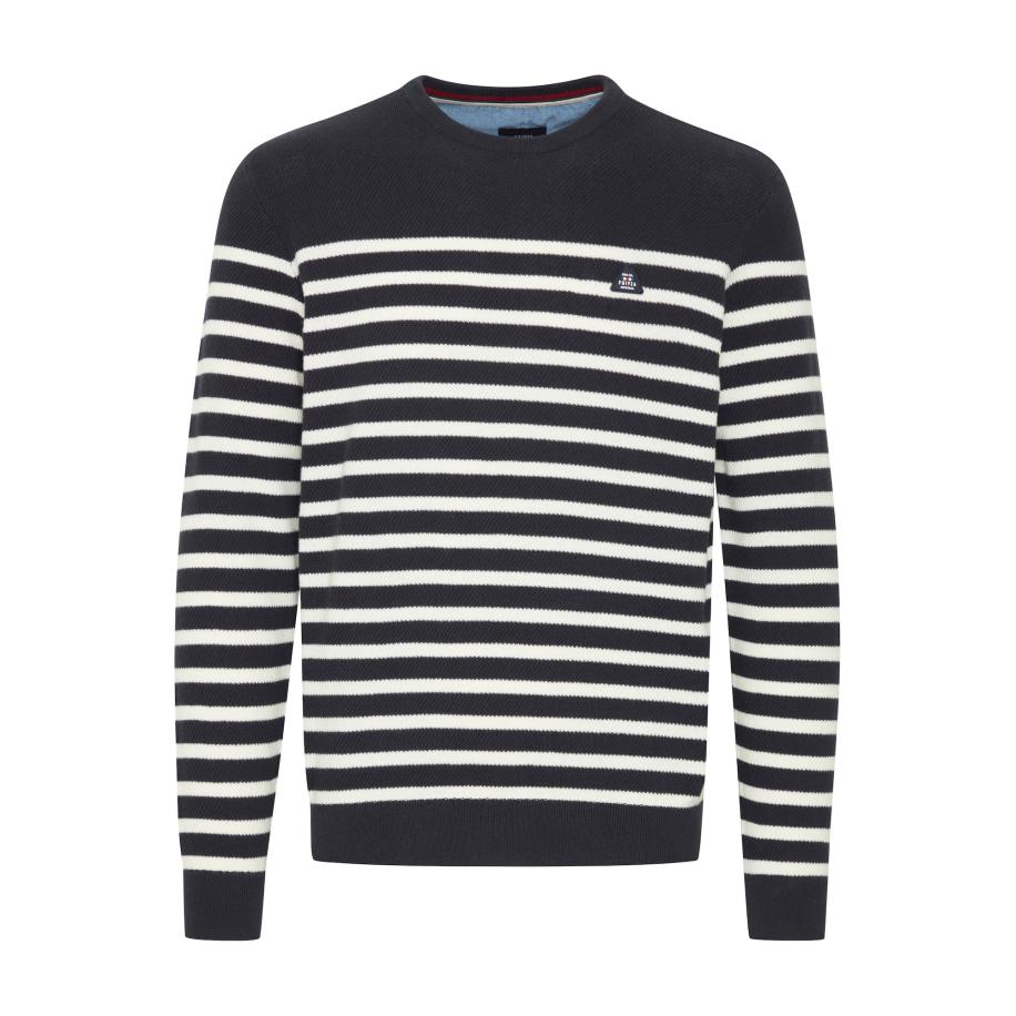 FQ1924 FQ1924 Trui Kyle donkerblauw / wit -