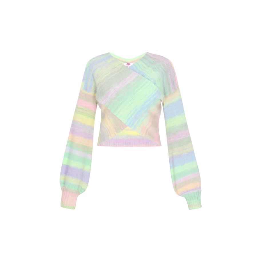 MYMO Trui pastelblauw / limoen / lichtlila / pastelroze Multicolor