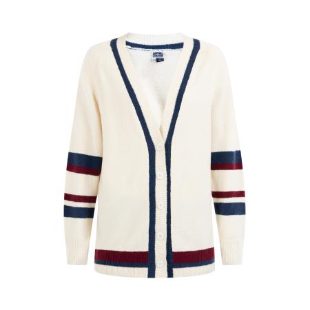 DreiMaster DreiMaster Maritim Gebreid vest donkerblauw / donkerrood / offwhite