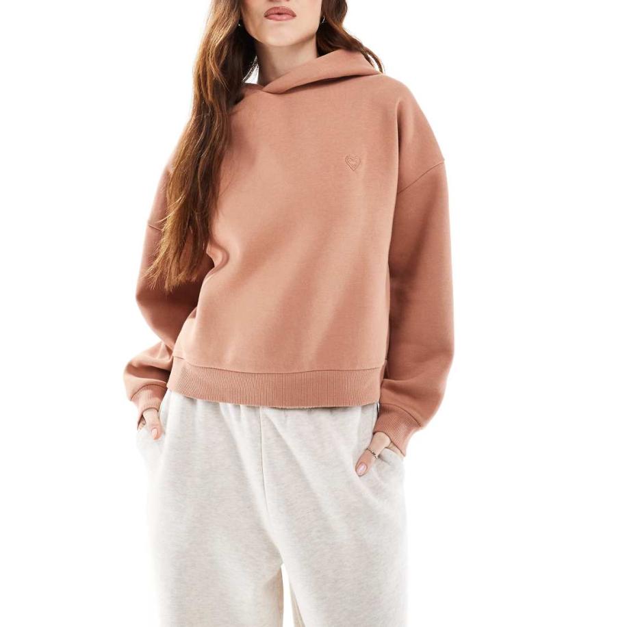 Miss Selfridge Hoodie met verlaagde schouders in gember-Bruin Bruin