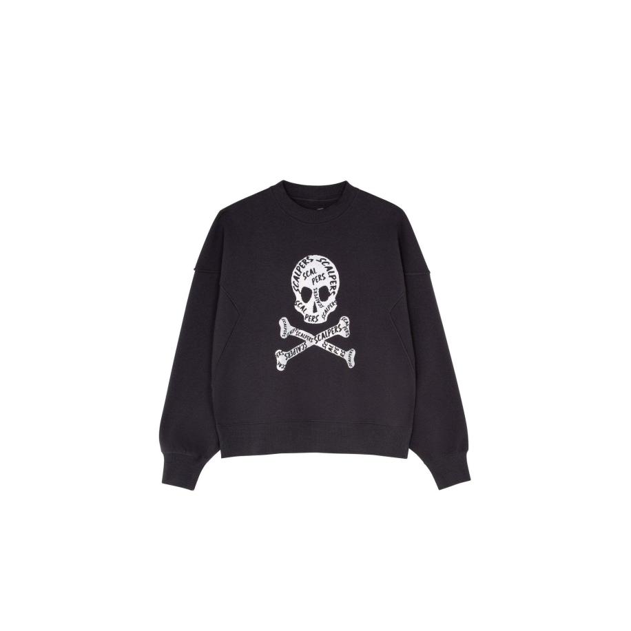ScalperS Scalpers Sweatshirt antraciet / wit -