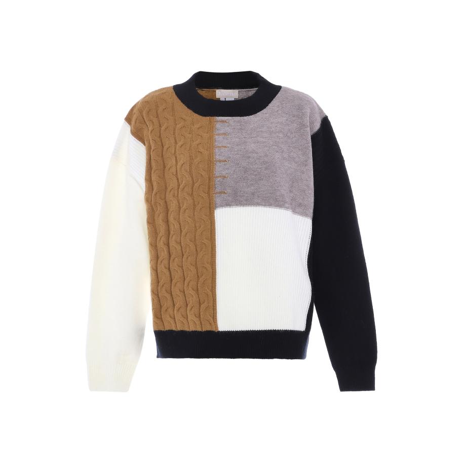 Jalene Jalene Trui bruin / grijs gemêleerd / zwart / wit -