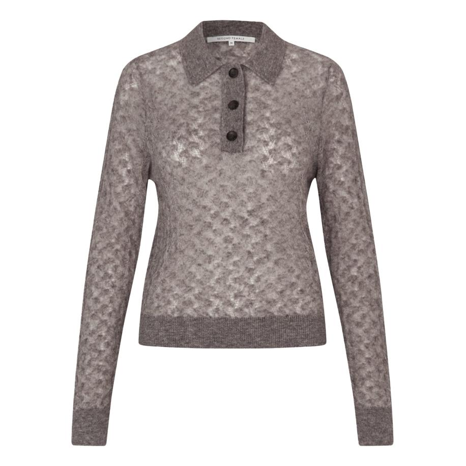 SECOND FEMALE Trui Vespa mokka Bruin