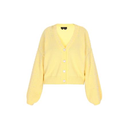 Faina faina Gebreid vest lichtgeel