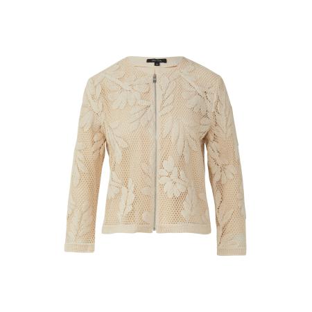 Comma COMMA Gebreid vest beige