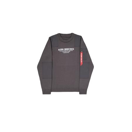 Alpha Industries ALPHA INDUSTRIES Sweatshirt donkergrijs / rood / wit