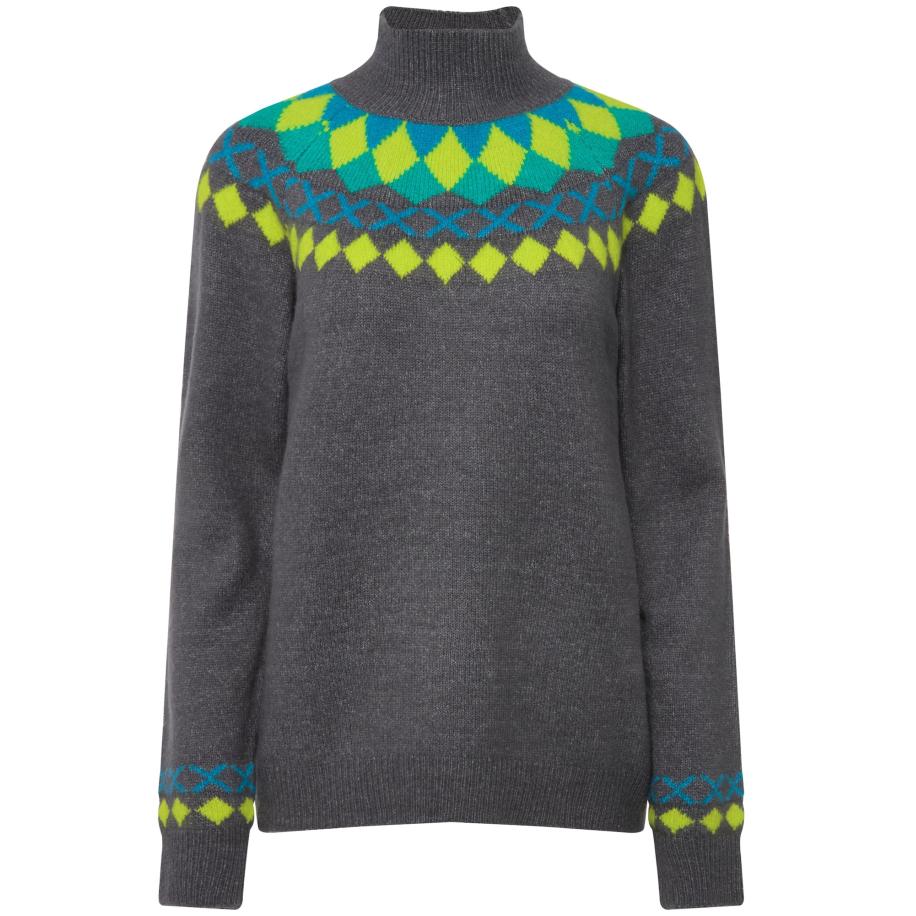 LAURASØN LAURASØN Trui blauw / limoen / grijs / jade groen -