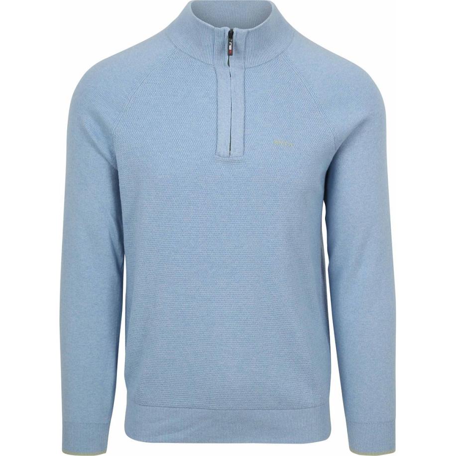 NZA Half Zip Trui Ralph Lichtblauw Blauw
