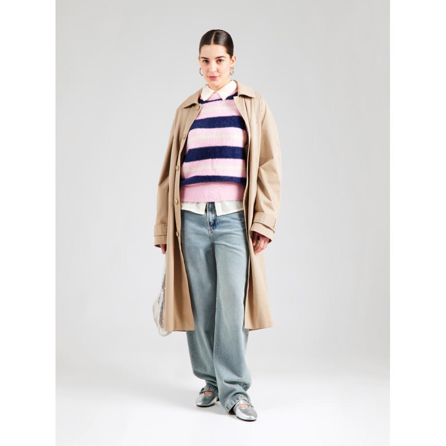 FRNCH PARIS FRNCH PARIS Trui marine / pasteelgeel / rosa -