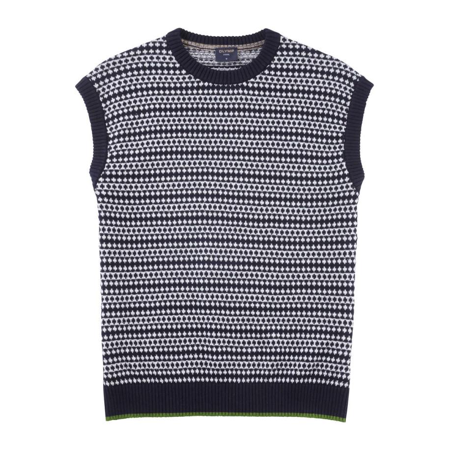 OLYMP Casual Coltrui marine, Motief Blauw