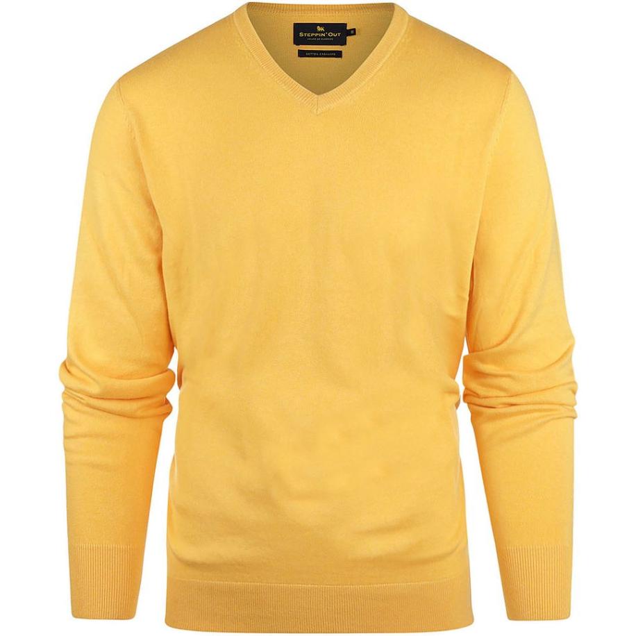 Steppin' Out Trui Cashmere V-hals Geel Geel