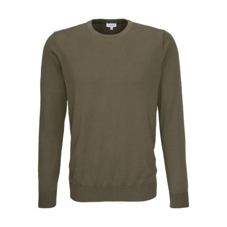 Seidensticker Trui ronde halsolijfgroen, Effen