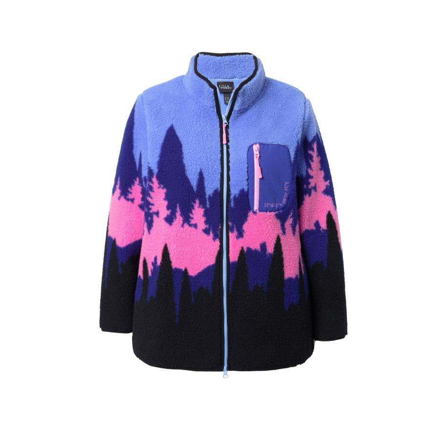 Ulla Popken Ulla Popken Sweatvest navy / azuur / donkerblauw / lichtroze / zwart -