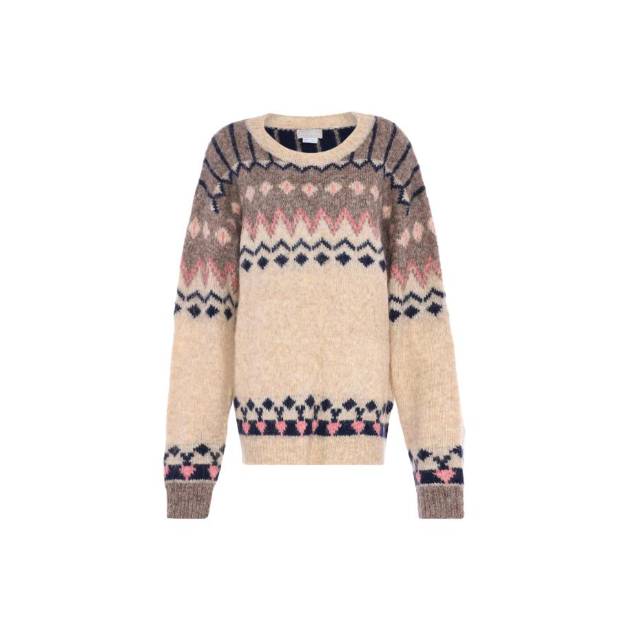 Jalene Jalene Trui beige gemêleerd / navy / lichtbruin / rosa -