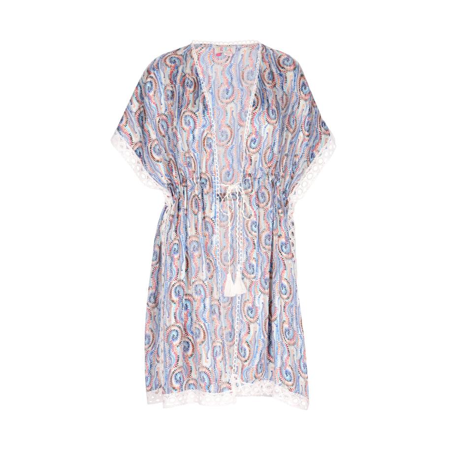 IZIA IZIA Kimono azuur / lichtblauw / zwart / wit -