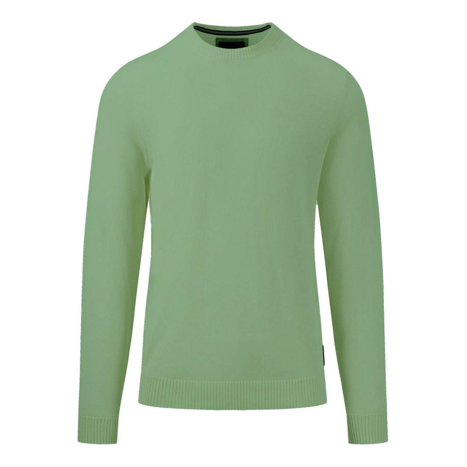 Fynch-Hatton Trui ronde hals, Effen Groen