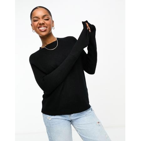 Pieces Hoogsluitende trui in zwart