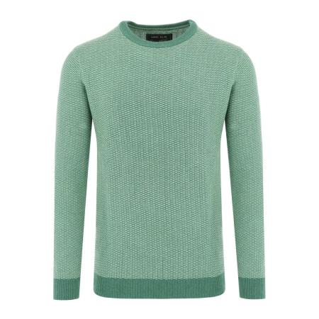 Marvelis Casual Trui ronde hals donkergroen, Effen