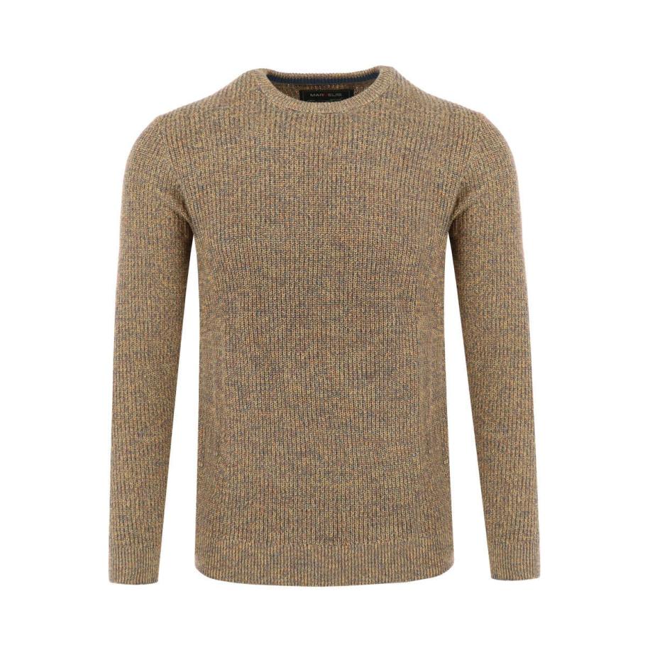 Marvelis Casual Trui ronde hals lichtgeel, Faux-uni Geel