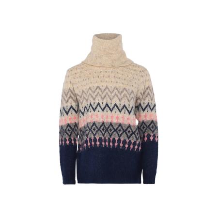 Jalene Trui beige / navy / taupe / rosa