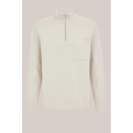 Fundamentals heren trui met rits - Lichtgrijs - Maat: XXXL