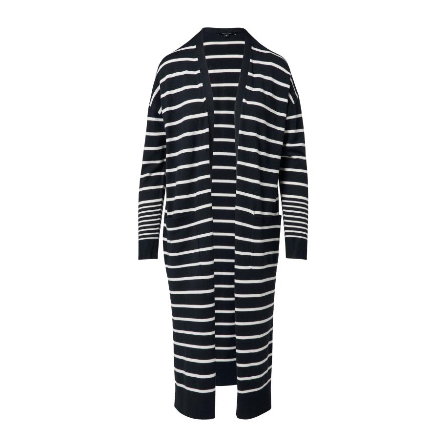 Comma COMMA Gebreid vest marine / wit -