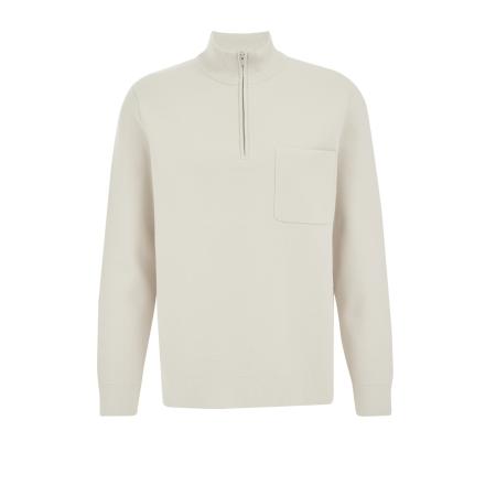 Fundamentals heren trui met rits - Lichtgrijs - Maat: XXL