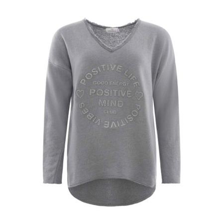 zwillingsherz Zwillingsherz Sweatshirt Positive Mind donkergrijs