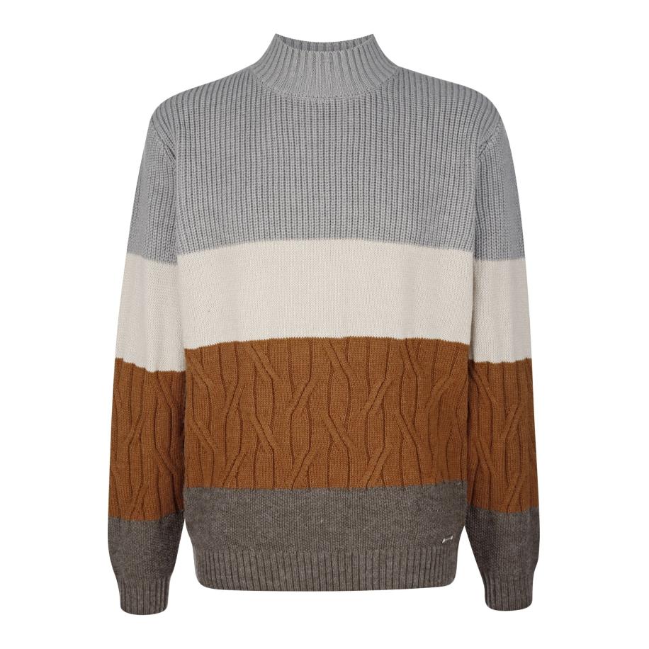 BABISTA Trui grijs/bruin, Gestreept Multicolor