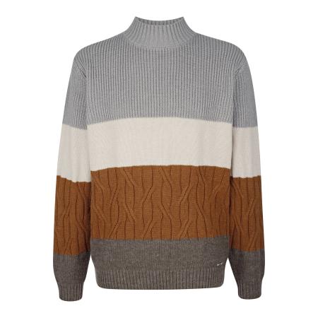 BABISTA Trui grijs/bruin, Gestreept